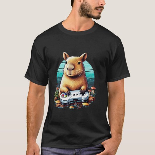 Videogames Liefhebber Capybara Grappige Videogames T-shirt (Voorkant)