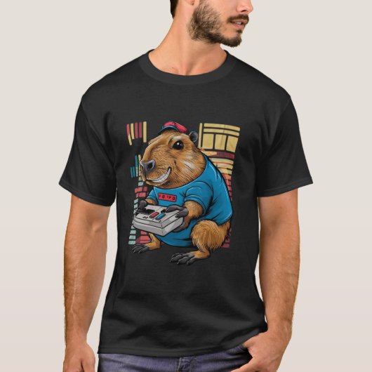 Videogames Liefhebber Capybara Grappige Videogames T-shirt (Voorkant)