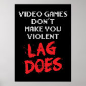 Videogames maken je niet gewelddadig, Lag doet dat Poster (Voorkant)