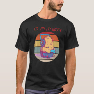 Videogames Retro Gamer Console Games Games Chick T-shirt
