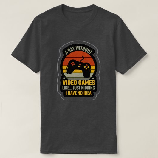 Videogames Rot je brein 40 T-shirt (Design voorkant)