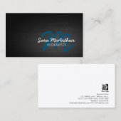 Videograaf Donker Metaal Cursief Monogram Visitekaartje (Voorkant / Achterkant)