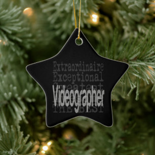 Videografe Extraordinaire Keramisch Ornament
