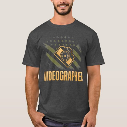 Videografische videofilmmaker t-shirt (Voorkant)