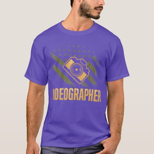 Videografische videofilmmaker t-shirt (Voorkant)