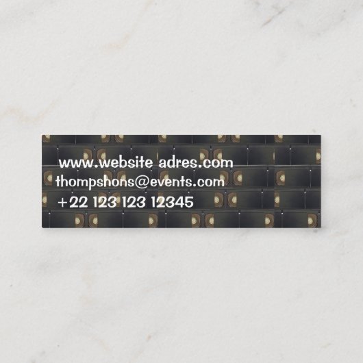 Vidéographe Carte de visite (Dos)