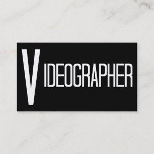 Vidéographe noir Carte de visite simple