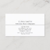 Vidéographe professionnel Carte de visite (Dos)