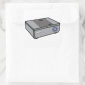 Videoprojector Vierkante Sticker (Tas)