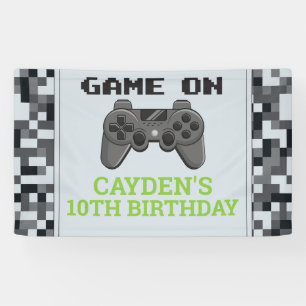 Videospel Game On Verjaardagsfeest Banner