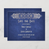 Videospel Geek Blauw Bruiloft Save The Date (Voorkant / Achterkant)