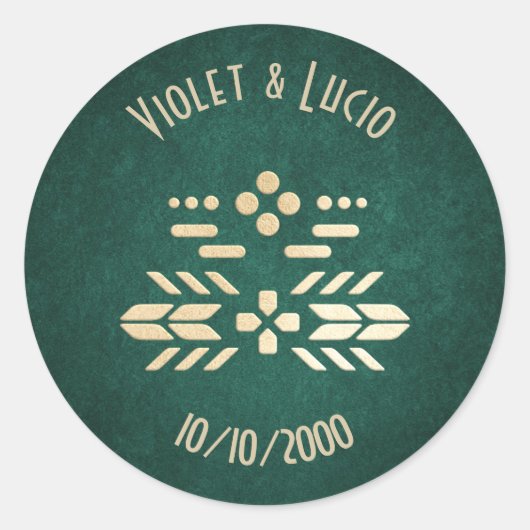 Videospel Geek Groene Bruiloft Ronde Sticker (Voorkant)