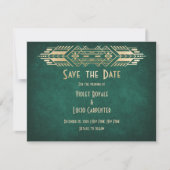 Videospel Geek Groene Bruiloft Save The Date (Voorkant)