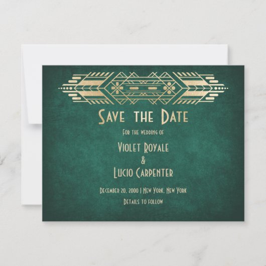 Videospel Geek Groene Bruiloft Save The Date (Voorkant)