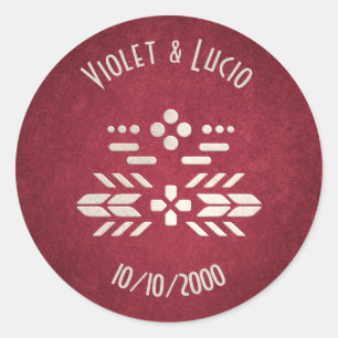 Videospel Geek Rood Bruiloft Ronde Sticker
