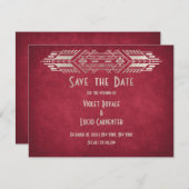 Videospel Geek Rood Bruiloft Save The Date (Voorkant / Achterkant)