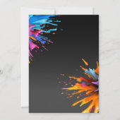 Videospel Kleurrijke Uitnodiging van de Verjaardag (Achterkant)