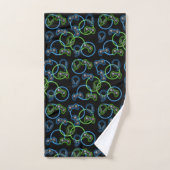 Videospel Neon Blauw & Groen Patroon Bad Handdoek (Handdoek)