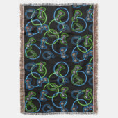 Videospel Neon Blauw & Groen Patroon Deken (Voorkant Verticaal)