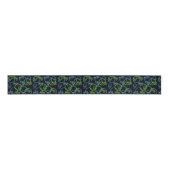 Videospel Neon Blauw & Groen Patroon Grosgrain Lint (Voorkant)