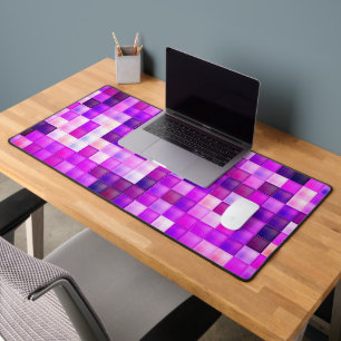 Videospel Pixels Roze Vierkant Patroon Bureaumat