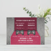 VideoSpel sparen de Datum uitnodigen, Roze Save The Date (Staand voorkant)