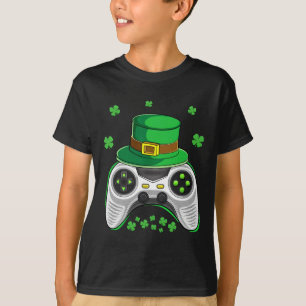 Videospelcontroller Ierse gamerjongens St. Patrick T-shirt