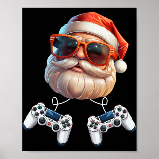 Videospelcontroller Kerst Speler Gamen Enthousiast Poster