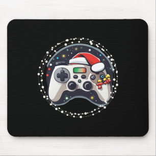 Videospelcontroller Kerstman Hoed Kerst Spellen X Muismat