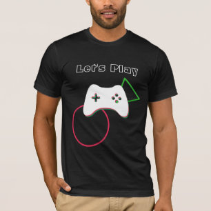 Videospelcontroller, Laten we afspelen, rode en gr T-shirt