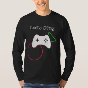 Videospelcontroller, Laten we afspelen, rode en gr T-shirt