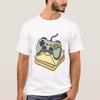 Videospelcontroller op poststapel – Schattige cart T-shirt