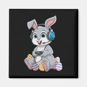 Videospelende Bunny Egg Gaming Jongens Mannen Kind Magneet