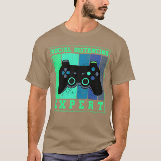 Videospelers SOCIAL DISTANCING EXPERT Funny G T-shirt