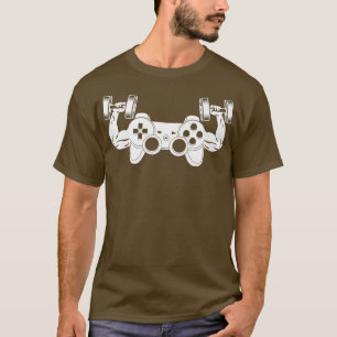 Videospellen - fitness fitness - oefening gewicht t-shirt