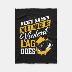 Videospellen maken gamer Lag niet Fleece Deken