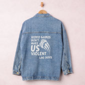 Videospellen maken ons gewelddadig spel onmogelijk denim jacket (Hangar)