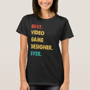 Videospelontwerper Retro Beste videospelontwerper T-shirt