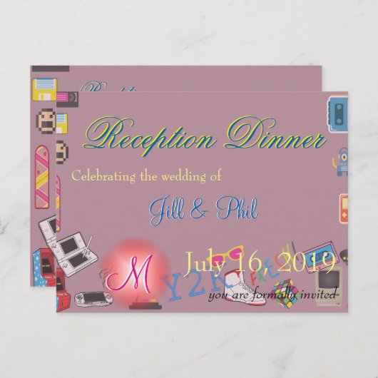 Videospelweduwschap Uitnodiging Briefkaart (Voorkant / Achterkant)