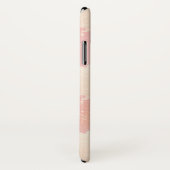 Vider et or Monogrammed iPhone X Coque (Dos/Droite)