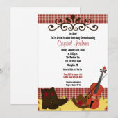 Viduig, Pet & de Uitnodiging van het Baby shower v (Voorkant / Achterkant)