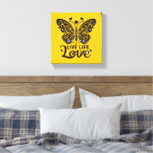 Vie Amour Papillon Toile Mur Art (Insitu(Chambre))