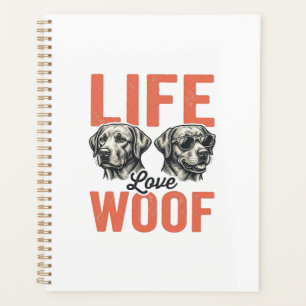 Vie Amour Woof Chien Graphisme Rétro_1
