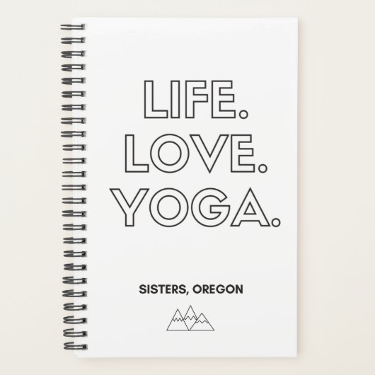 Vie.Amour.Yoga. Carnet à spirales (Devant)