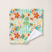 Vie aquatique Abstraite (Gant de toilette)