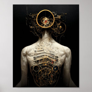 Vie artificielle 4 Poster d'art de science-fiction