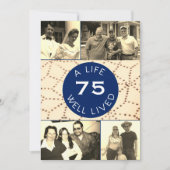 Vie Bien Vécue Photo Surprise Invitation Anniversa (Devant)