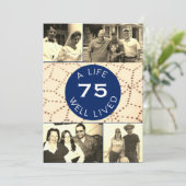 Vie Bien Vécue Photo Surprise Invitation Anniversa (Debout devant)