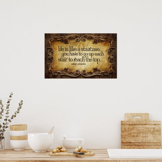 Vie comme escalier Inspiration Poster Imprimer (Cuisine)