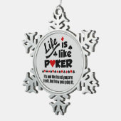 VIE COMME POKER ornement de Noël (Vue impression)